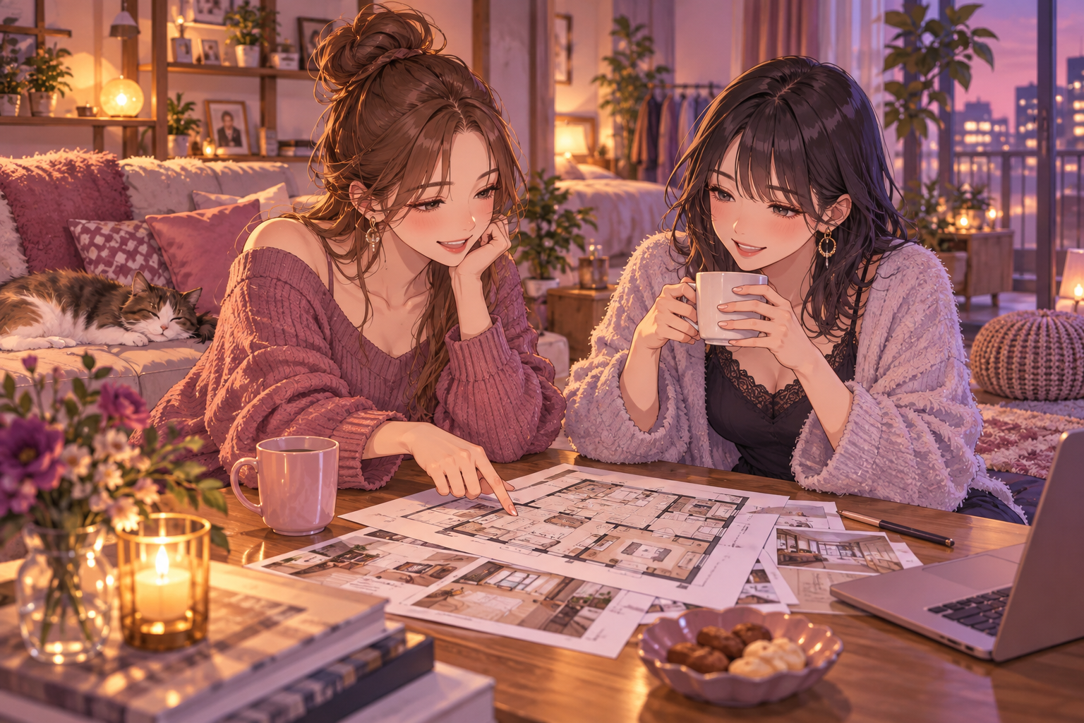 同棲・ルームシェアの部屋探し|二人入居の条件を先に確認の解説イメージ(AI生成)