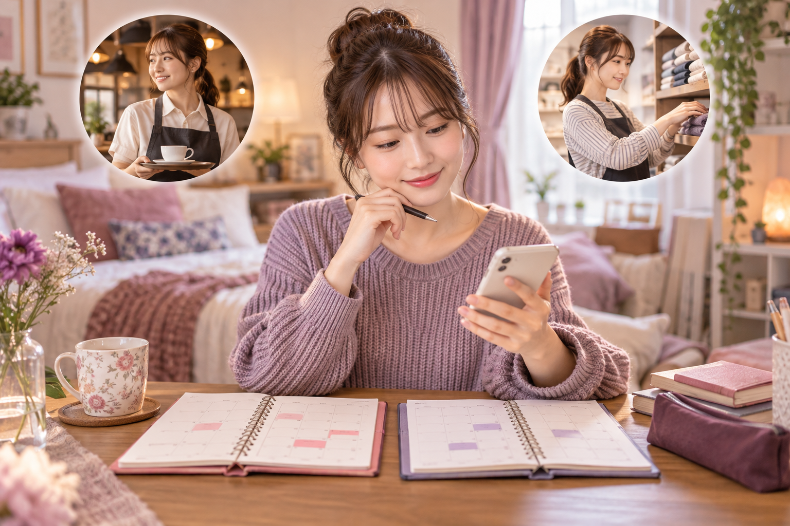 昼と夜の掛け持ち、賃貸の収入はどう説明する?二つの仕事の整理法の解説イメージ(AI生成)
