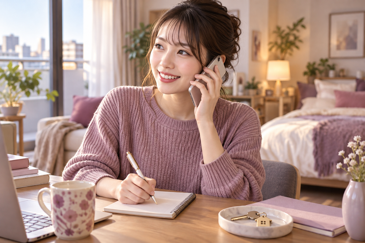 賃貸の審査中に電話が来たら?昼に出にくい人の準備と折り返し方の解説イメージ(AI生成)